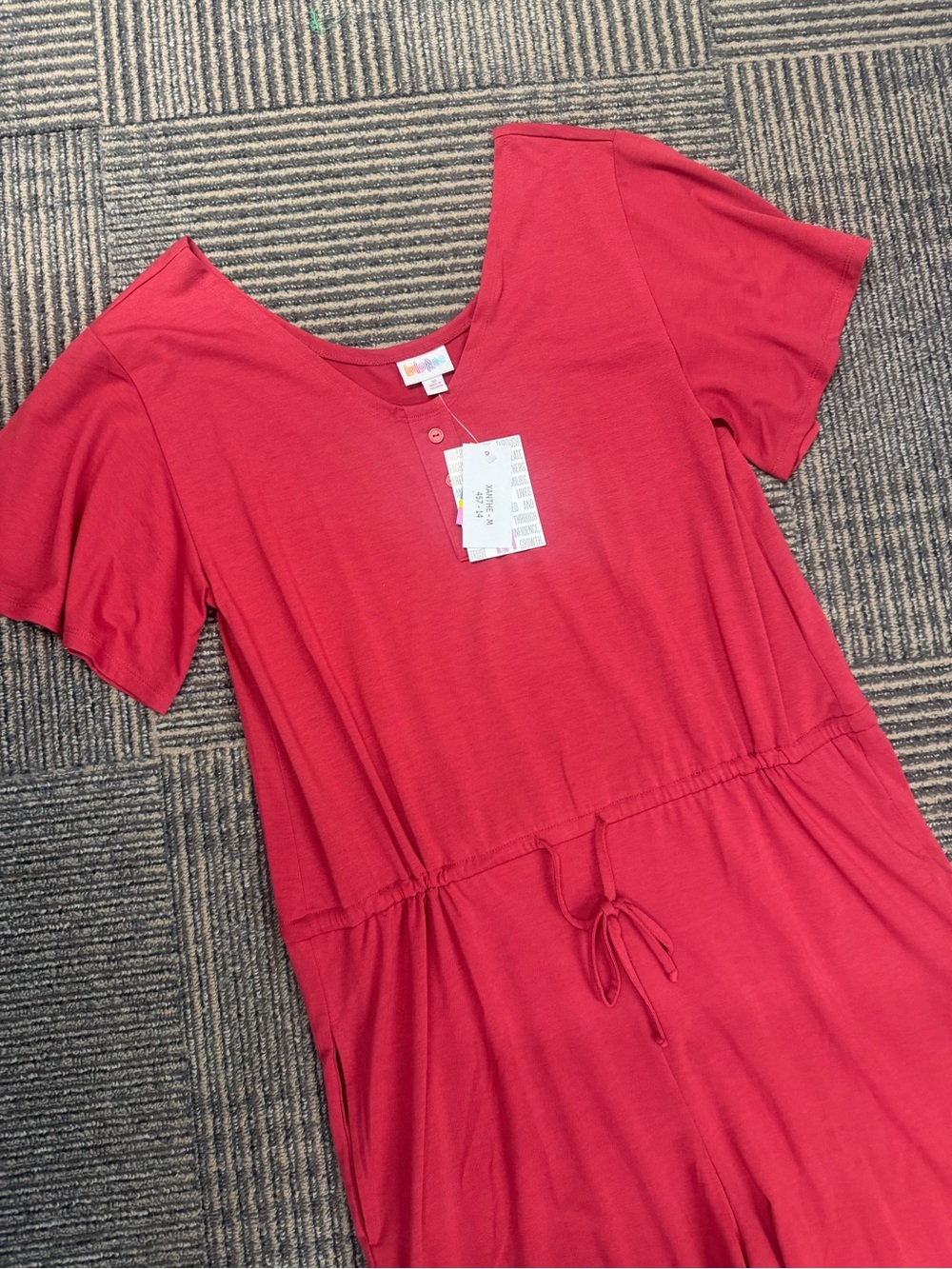 NWT LuLaRoe Xanthe Short Sleeve  Jumpsuit Sz M